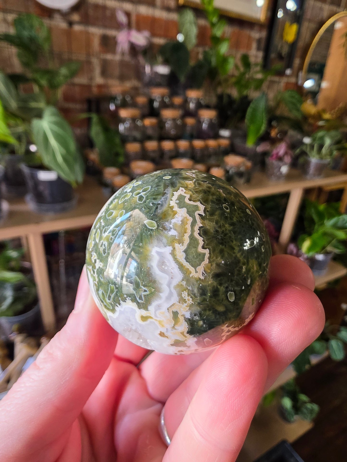 7th Vein Ocean Jasper Sphere