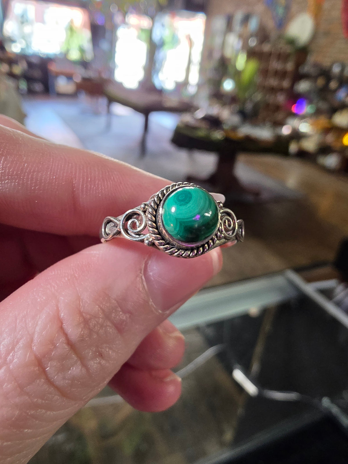 Malachite Ring Size 12