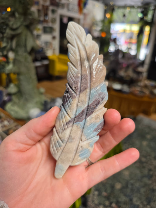 Trollite Feather Carving