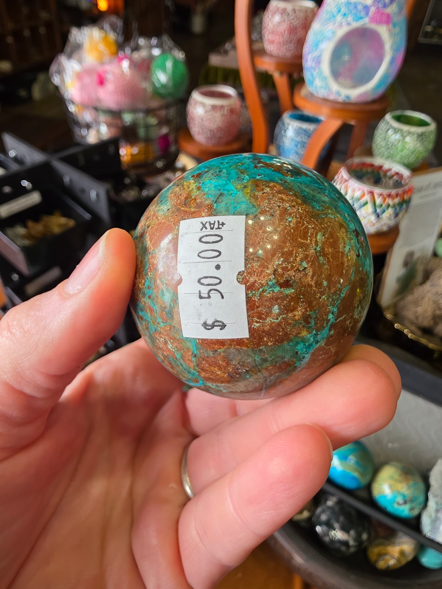Chrysocolla Sphere