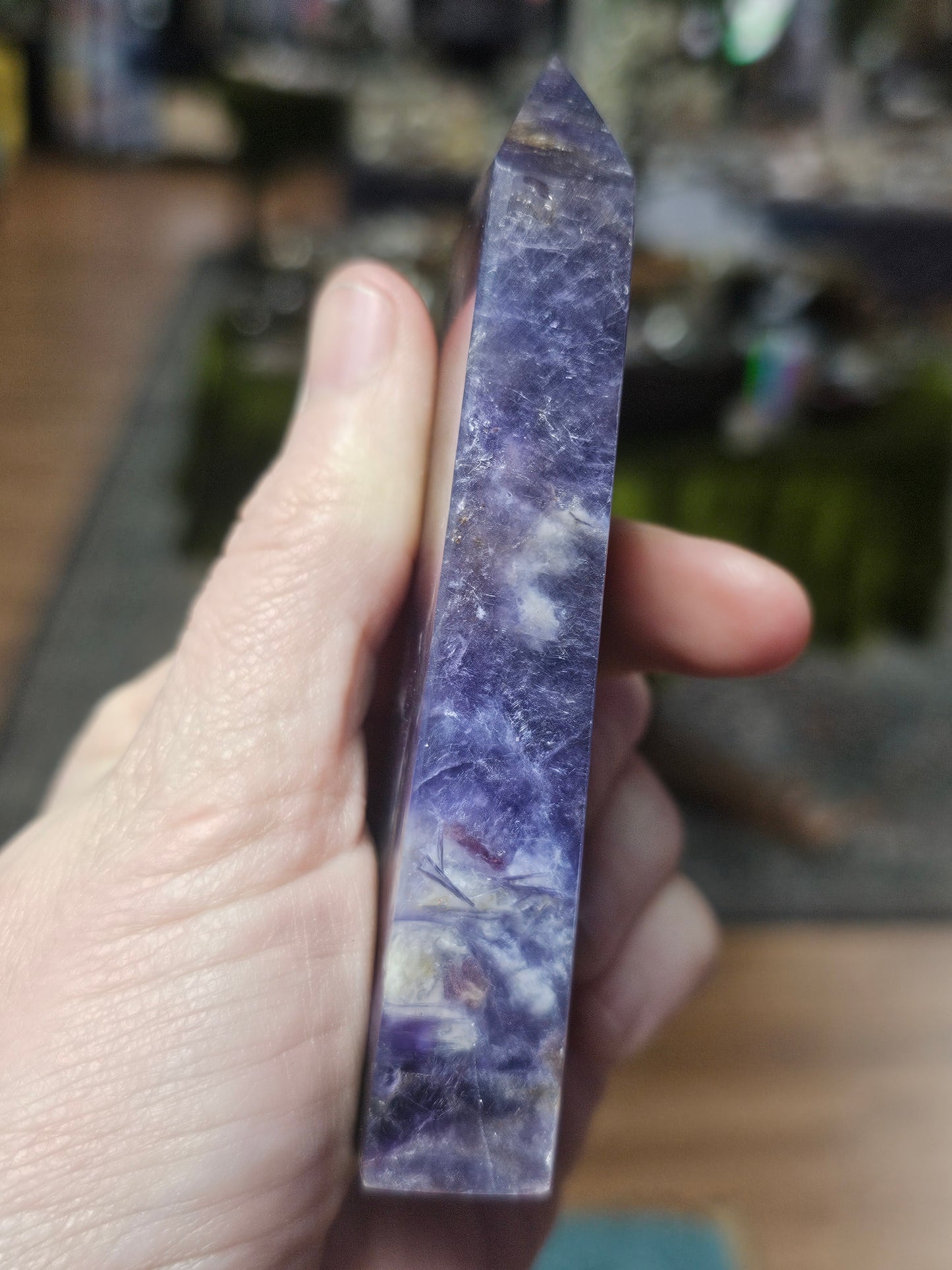 Gem Lepidolite Tower