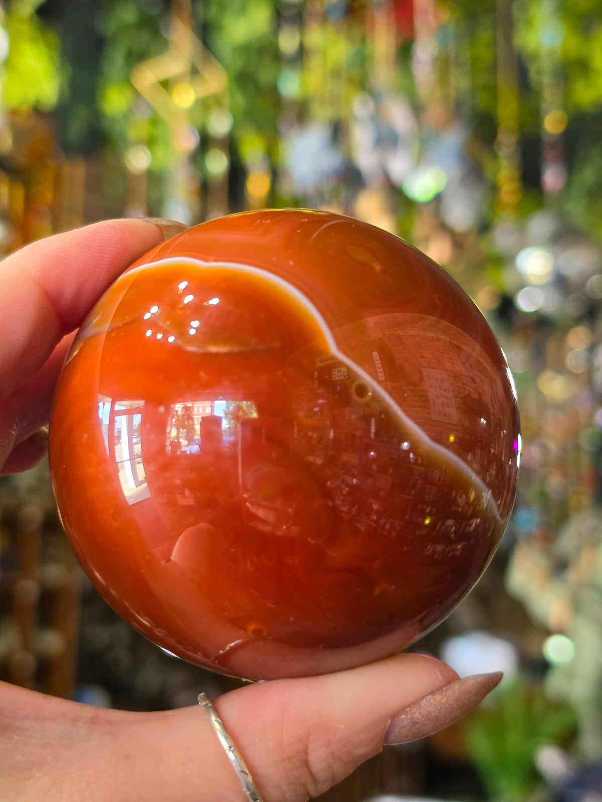 Carnelian Agate Sphere