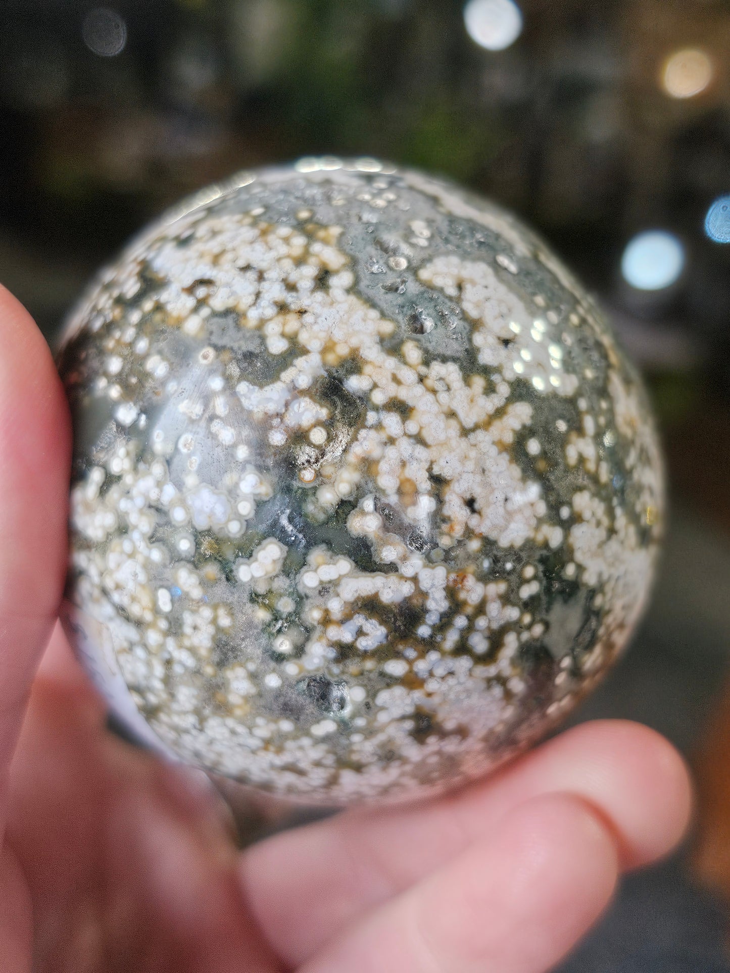Druzy Ocean Jasper Sphere