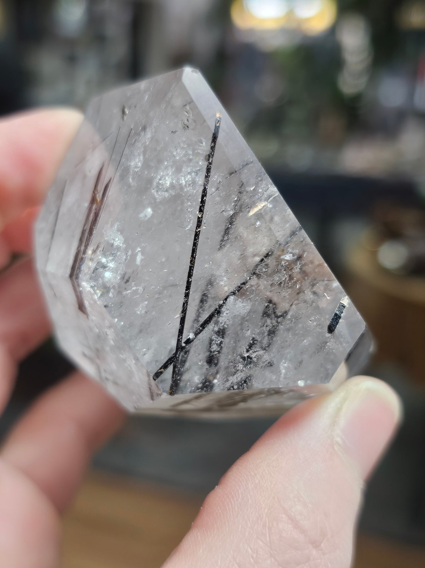 Black Tourmaline in Quartz Freeform