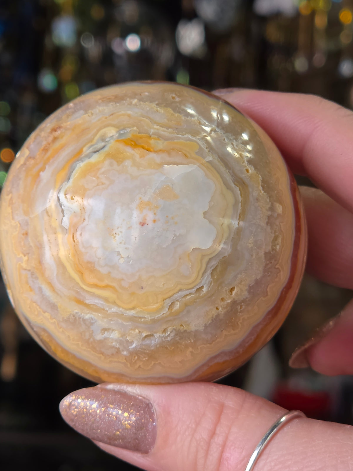 Jave Lace Agate Sphere