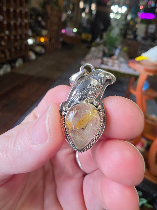 Rutilated Quartz Pendant