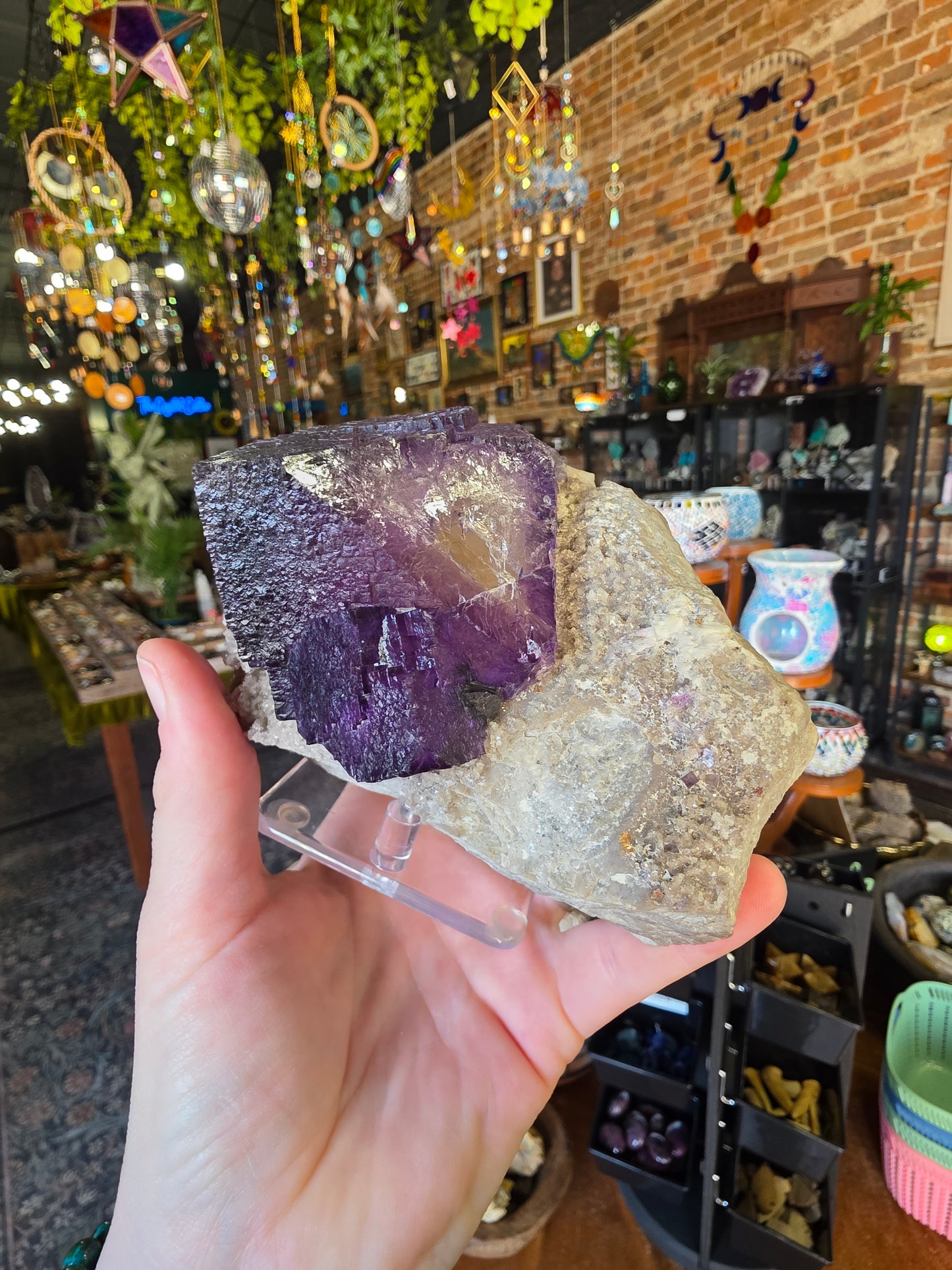 Fluorite and Sphalerite on Druzy Quartz