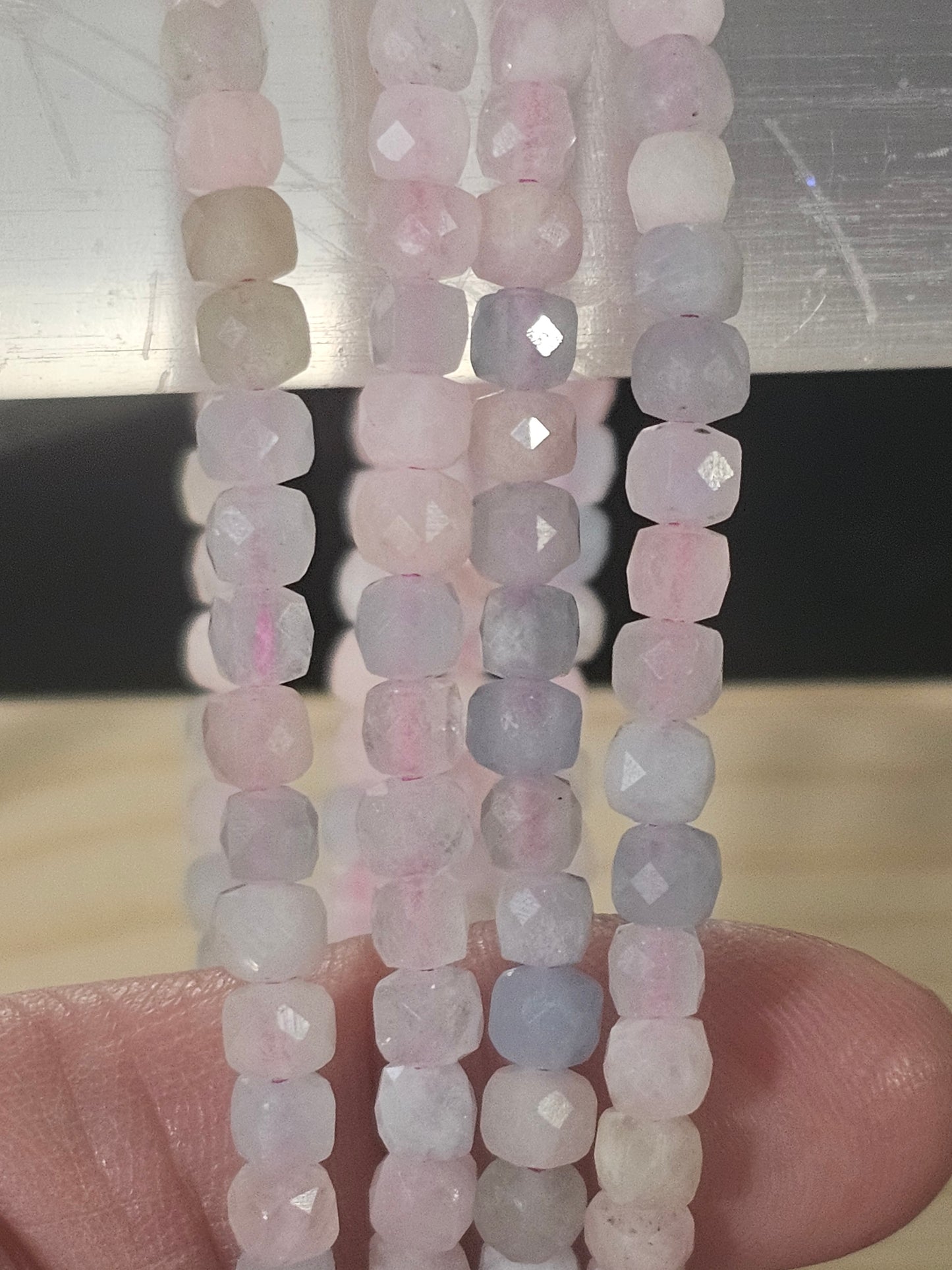 Morganite Faceted Stretch Bracelet