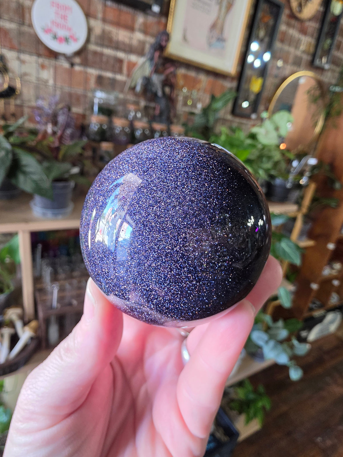 Blue Goldstone Sphere