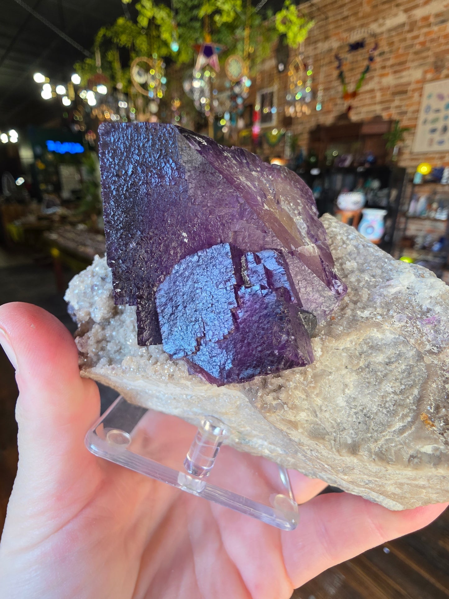 Fluorite and Sphalerite on Druzy Quartz