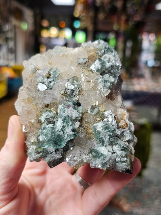 Diana Maria Fluorite on Quartz