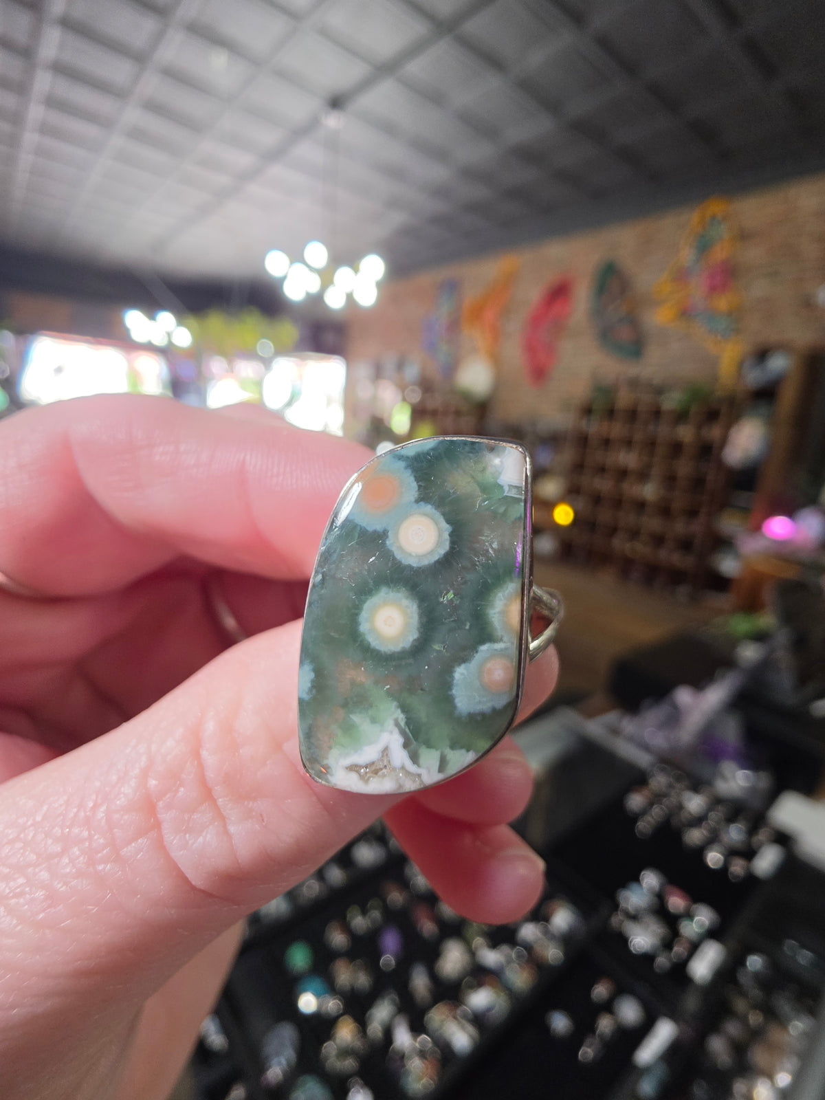 Size 7.5 Ocean Jasper Ring