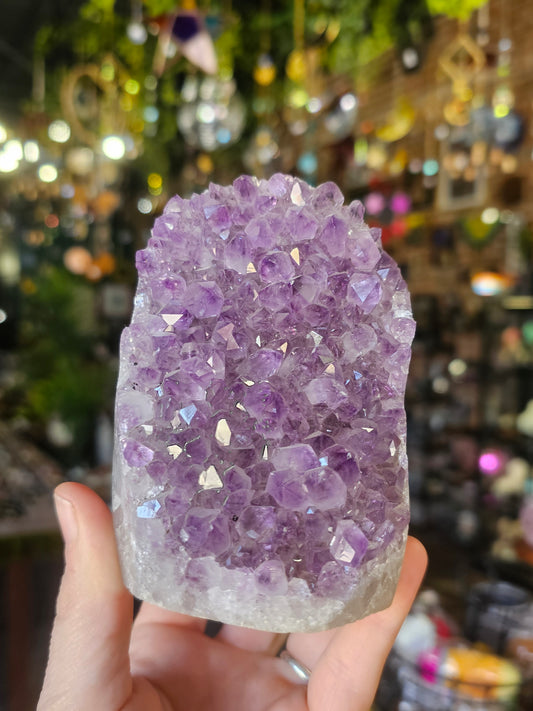 Amethyst Agate Cut Base Freeform
