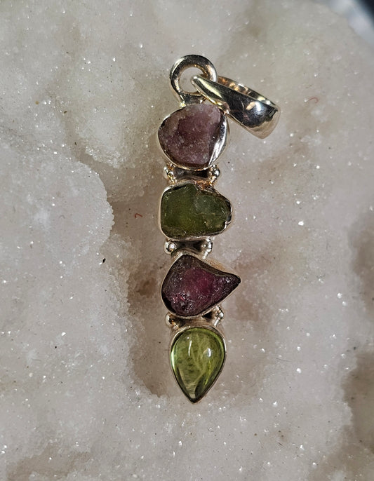 Peridot &Tourmaline Pendant