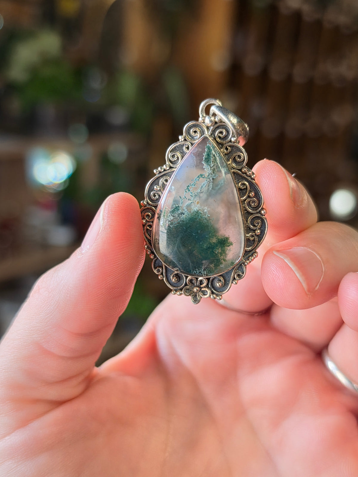 Moss Agate Pendant