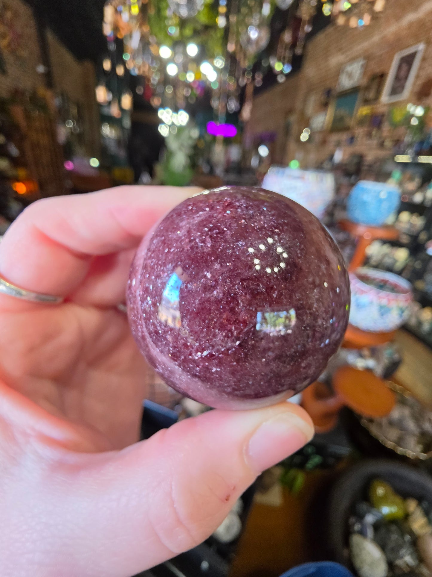 Red Adventurine Sphere ( Tanzberry Quartz)