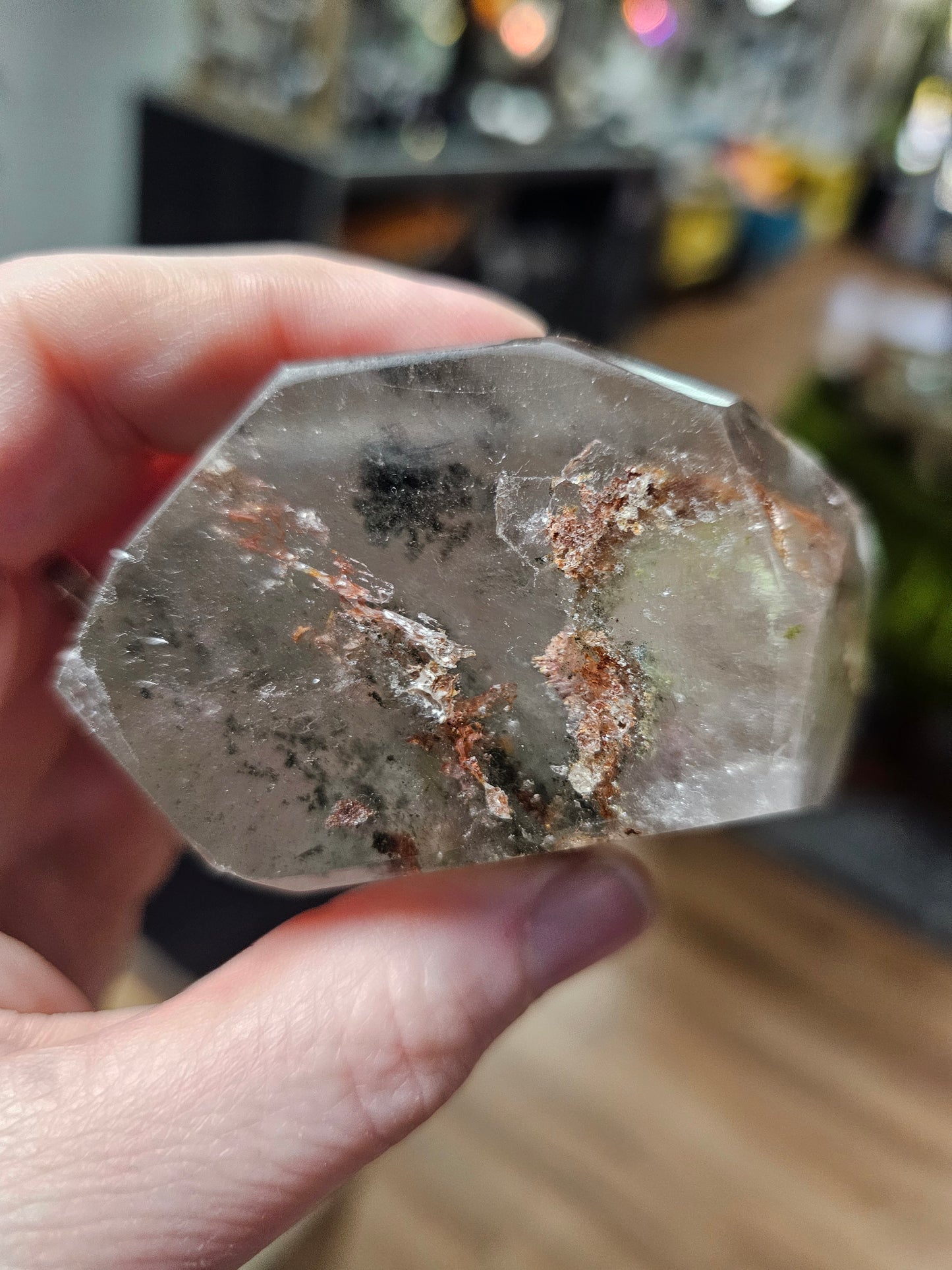 Garden Quartz with Hematite Inclusions Freeform