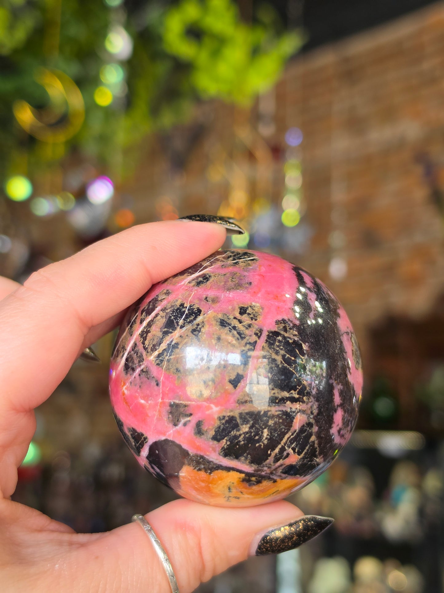 Pink Rhodonite Sphere