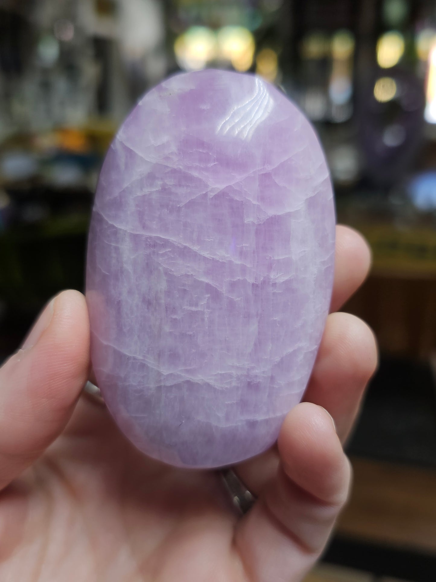 Chatoyant Kunzite Palm Stone
